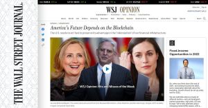 WSJ Future Depends on the Blockchain article